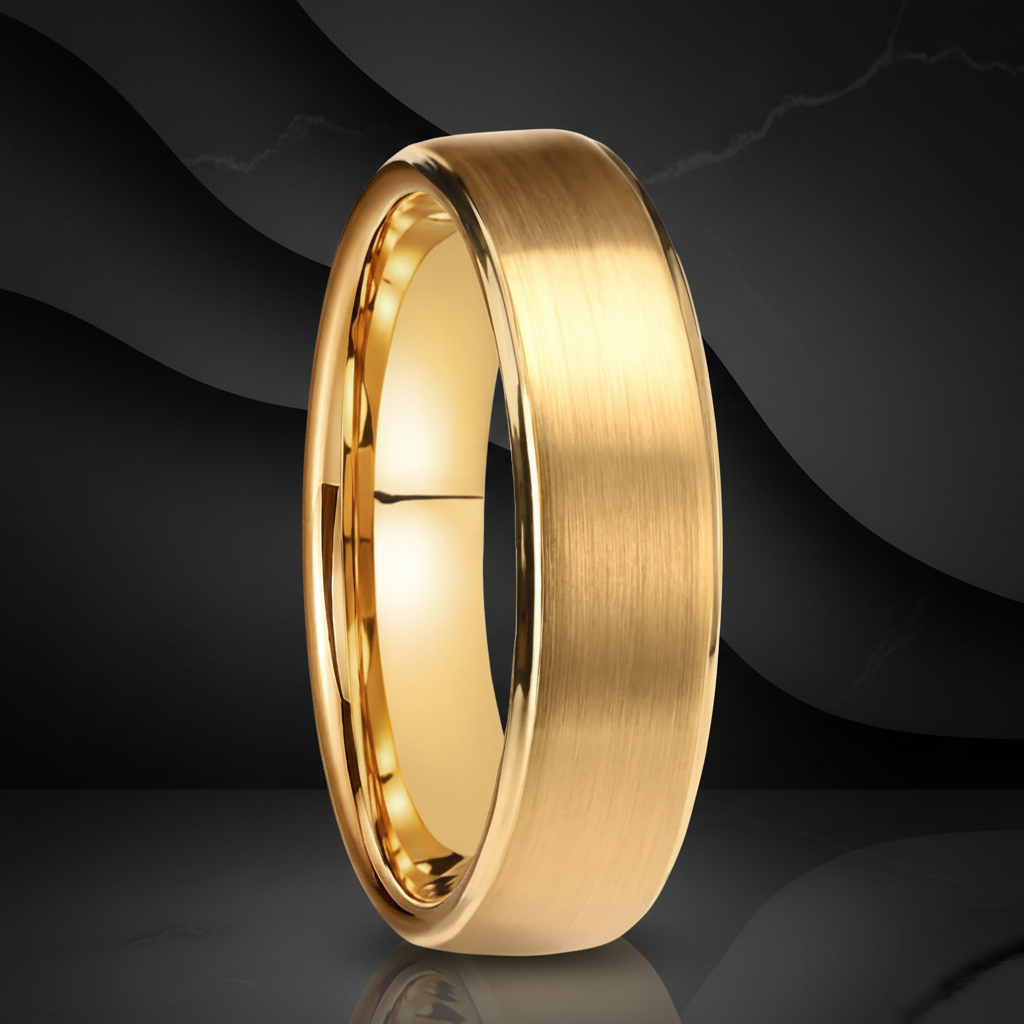 Gold Tungsten Promise Ring