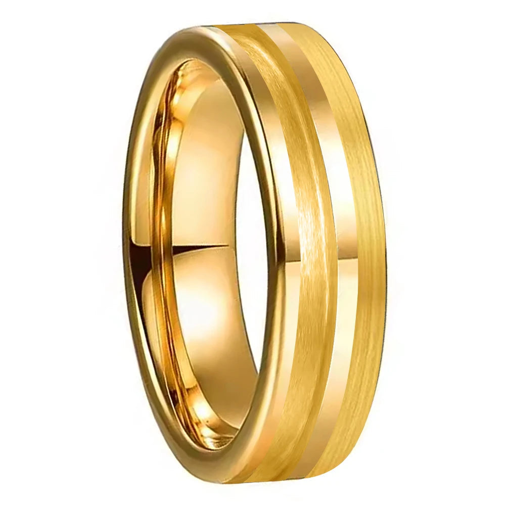 Gold Tungsten Ring Blank