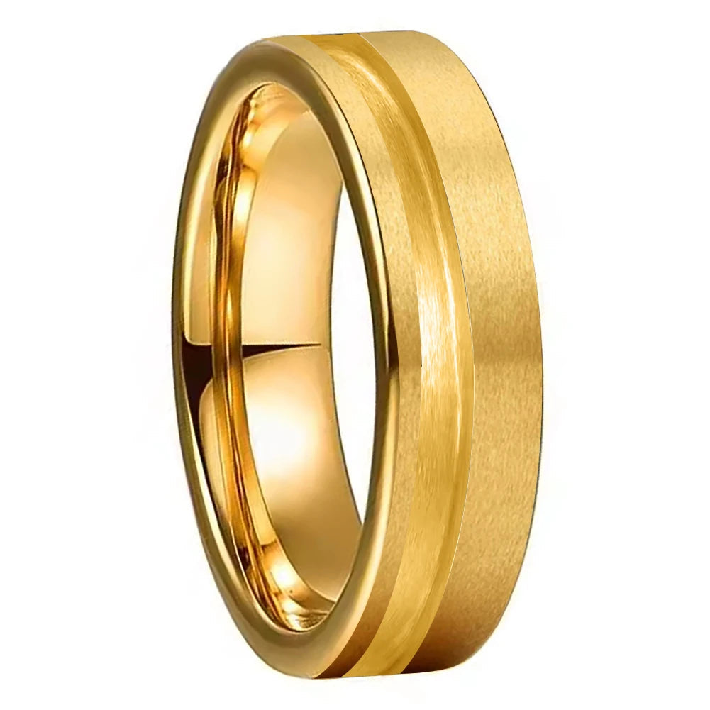 Gold Tungsten Ring Blank