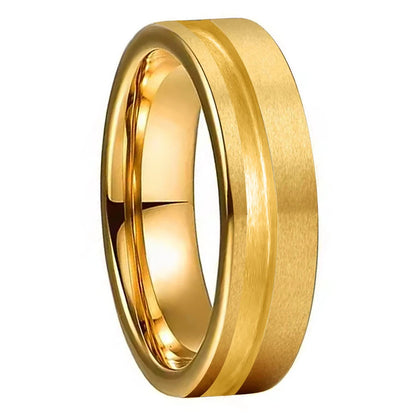 Gold Tungsten Ring Blank