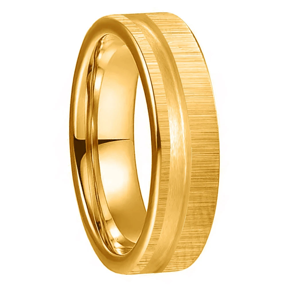 Gold Tungsten Ring Blank