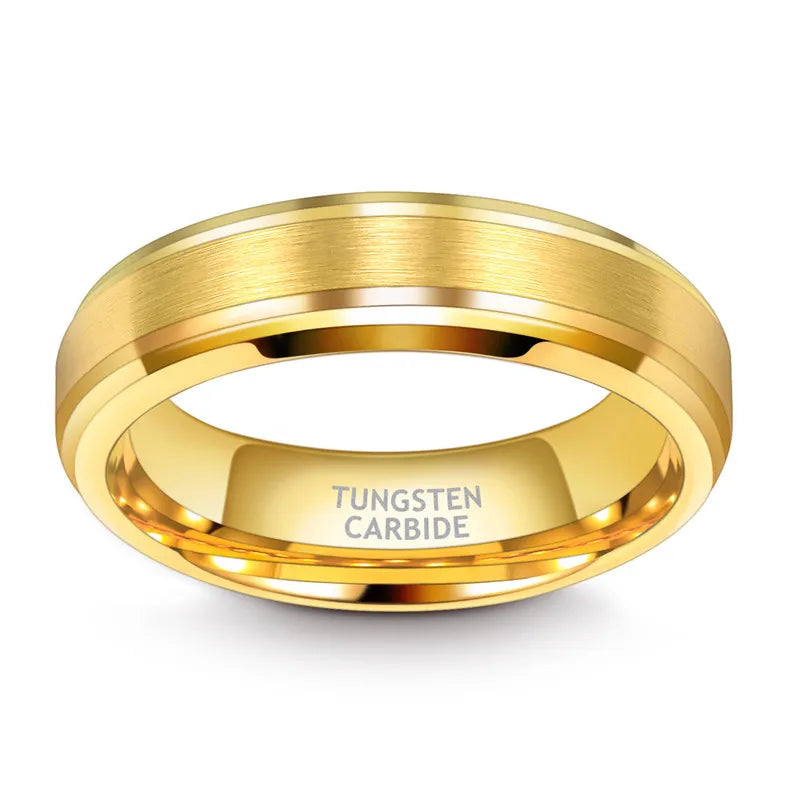 Gold Tungsten Wedding Band 