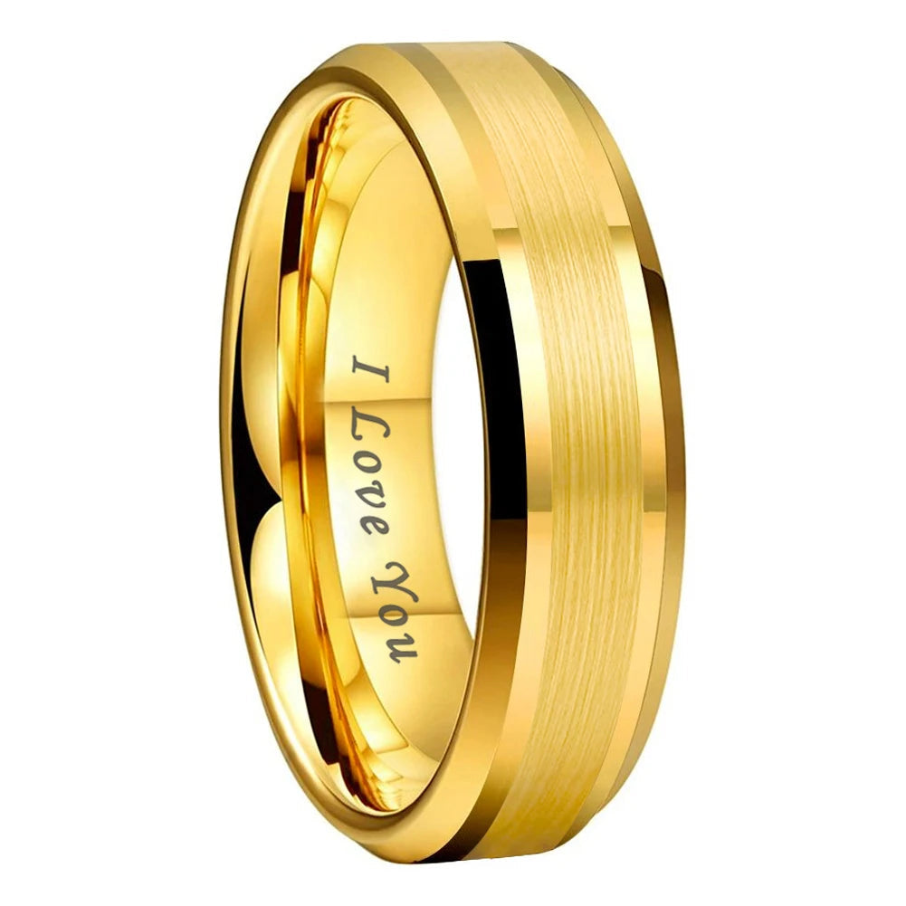 Gold i love you ring