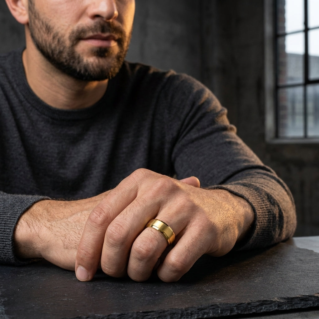 Golden Union Tungsten Ring