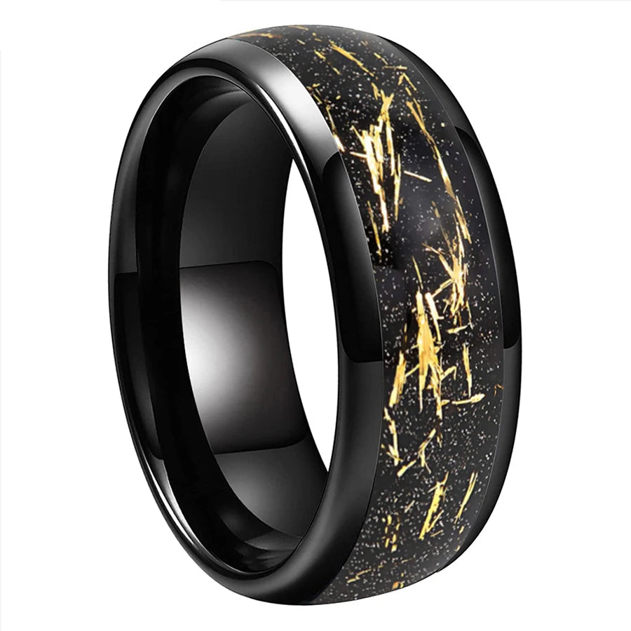 Golden Foil Tungsten Ring-Realtungsten Brand