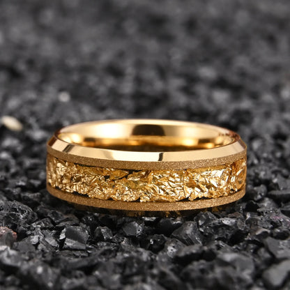 Golden Tungsten Carbide Ring
