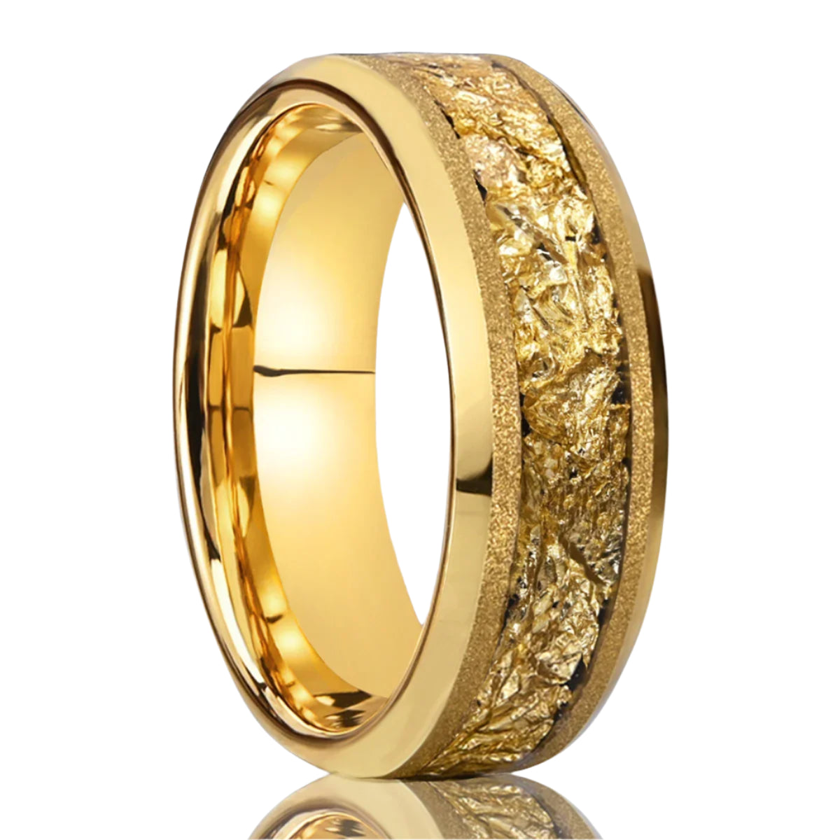 Golden Tungsten Carbide Ring