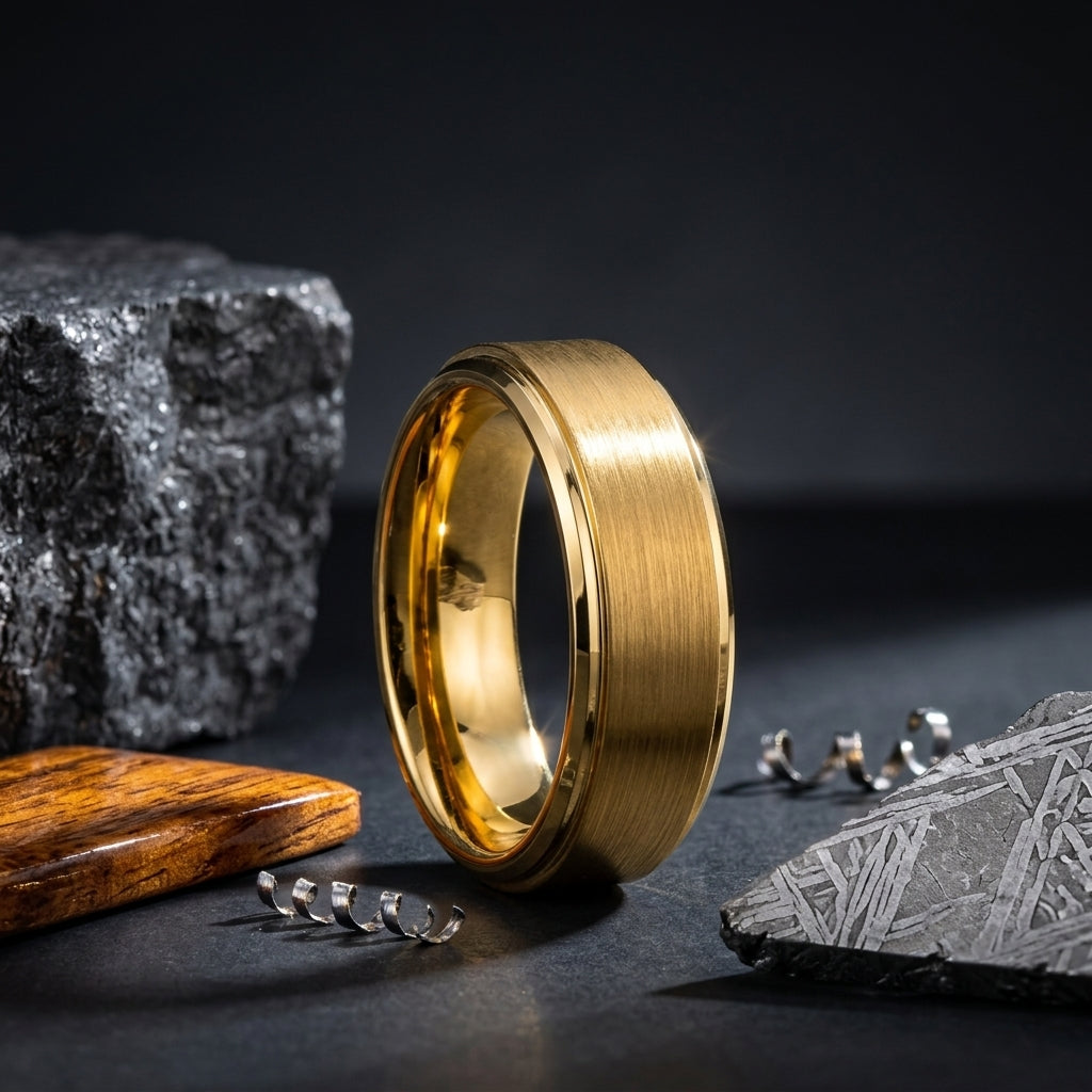 Golden Union Tungsten Ring