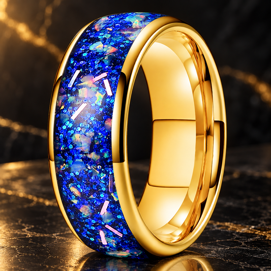 Galaxy Opal Tungsten Ring
