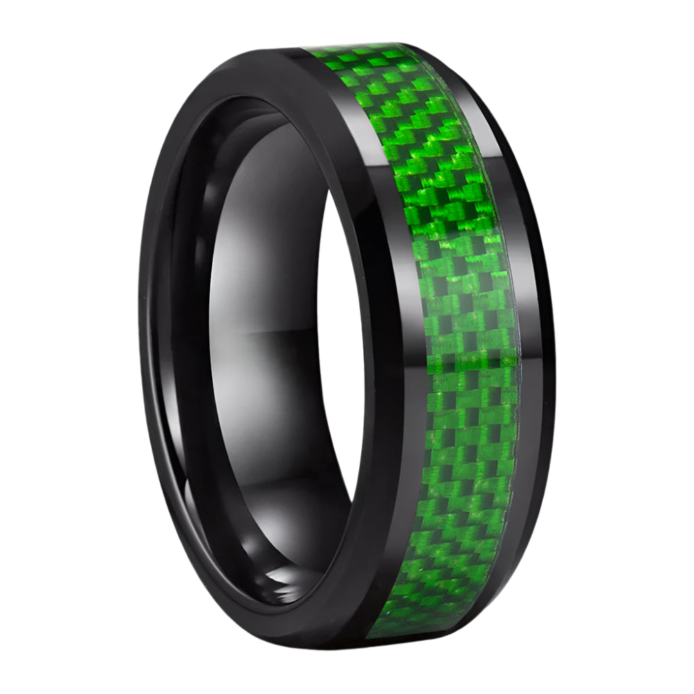 Green Tungsten Carbide Ring
