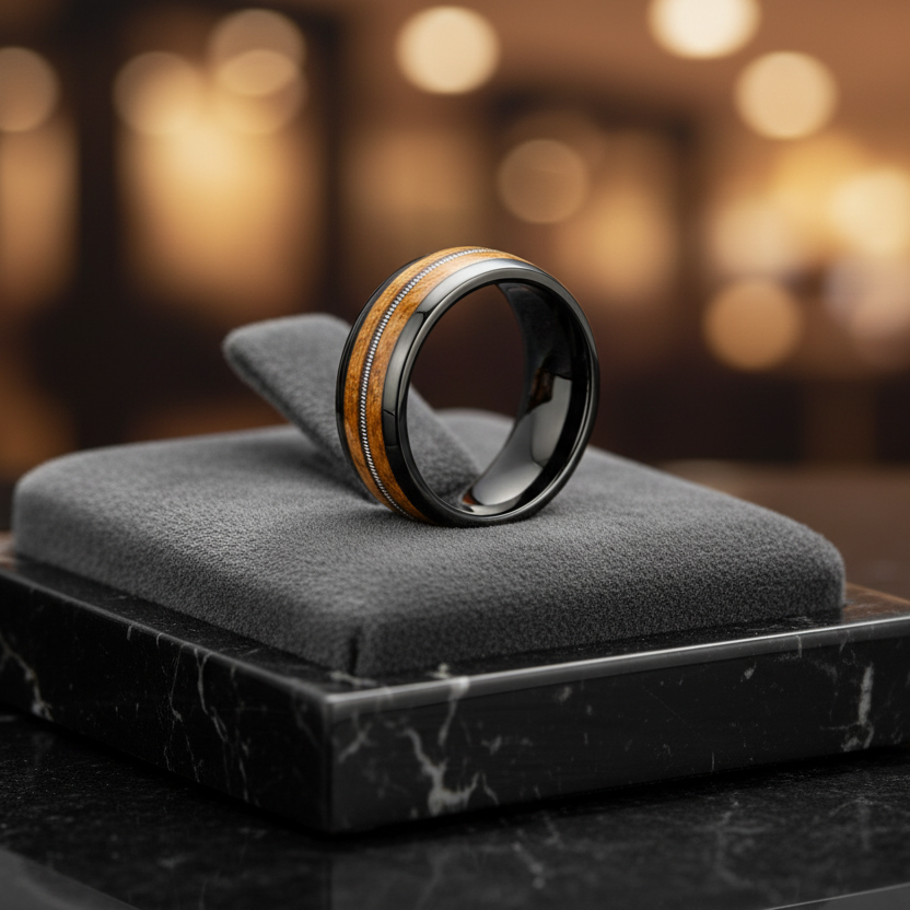 Gunmetal Tungsten Carbide Ring