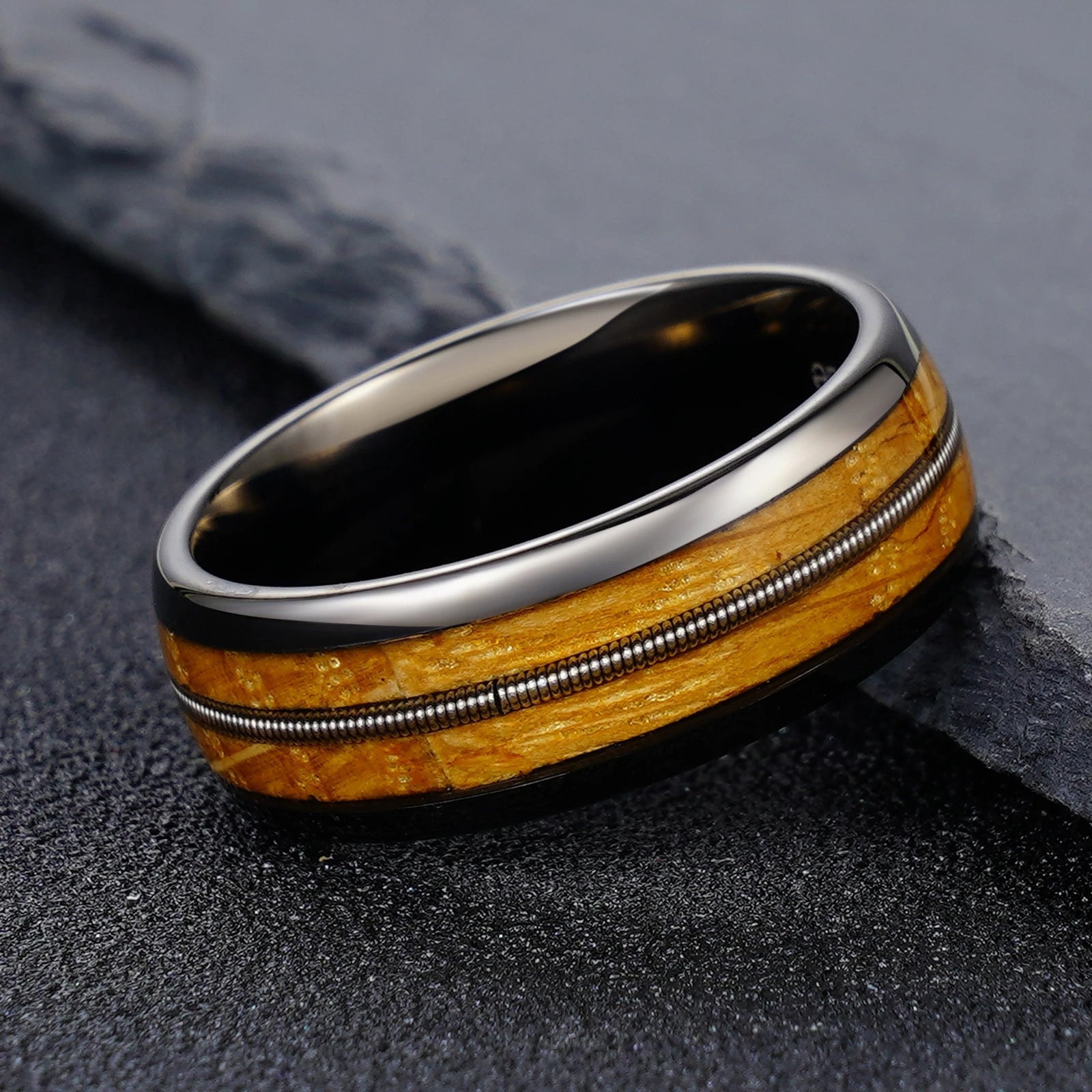 Gunmetal Tungsten Carbide Ring