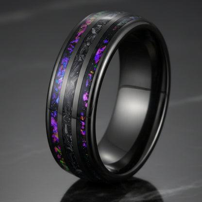 Gunmetal_Black_Tungsten_Carbide_Meteorite_Ring