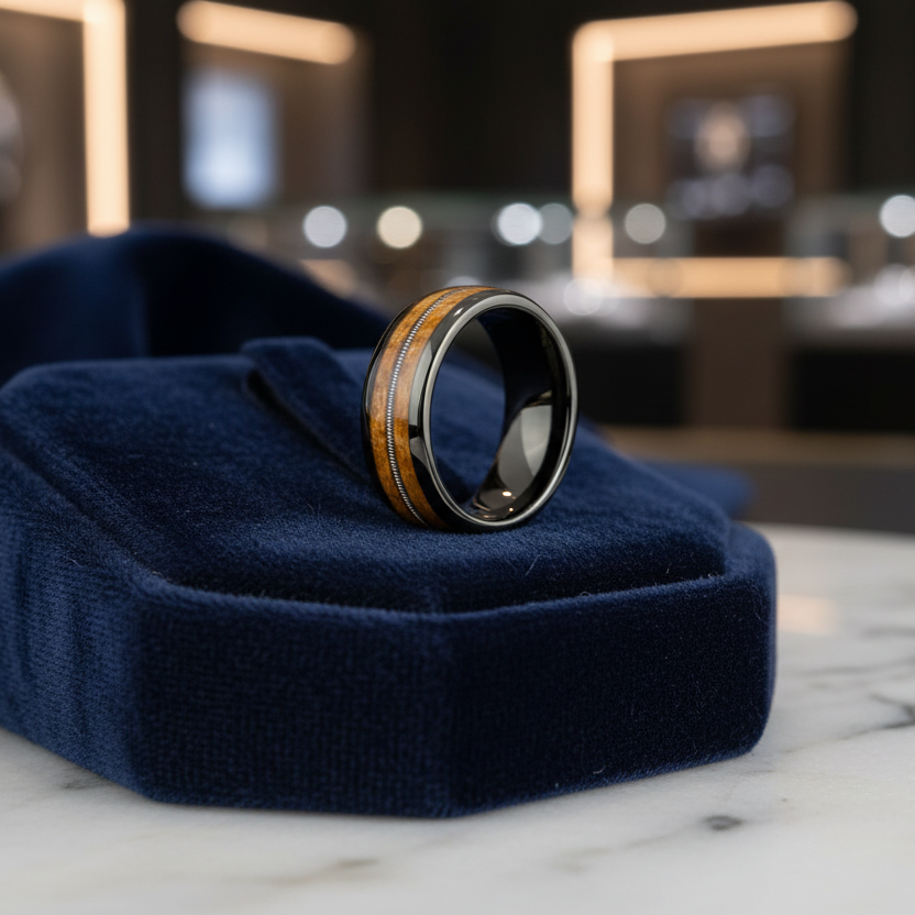 Gunmetal Tungsten Carbide Ring