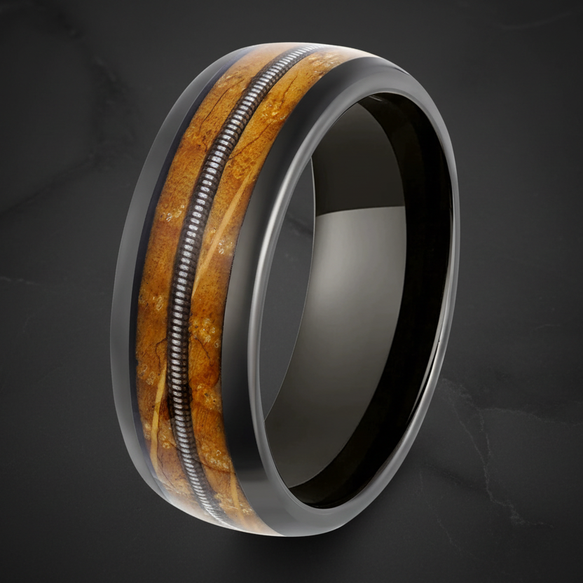 Gunmetal Tungsten Carbide Ring