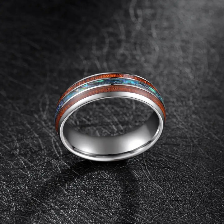 Hawaiian Koa Wood Tungsten Ring