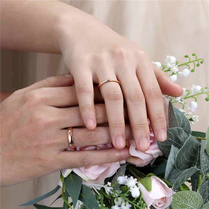 Rose Gold Tungsten Wedding Ring