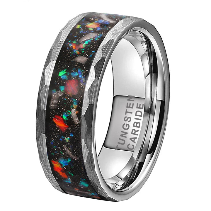 Hammered Meteorite Ring