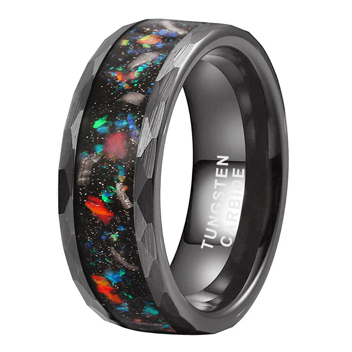 Hammered Meteorite Ring