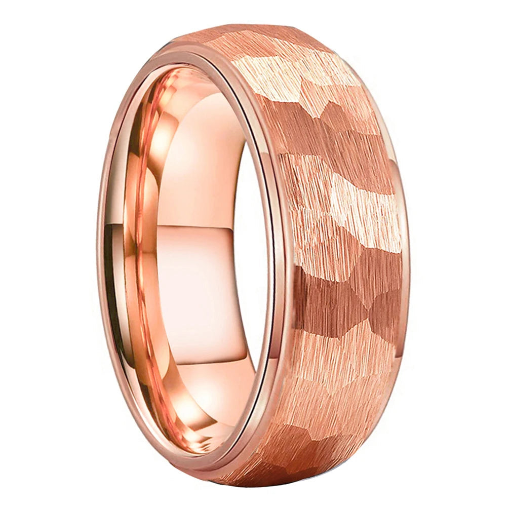 Hammered Tungsten Wedding Ring