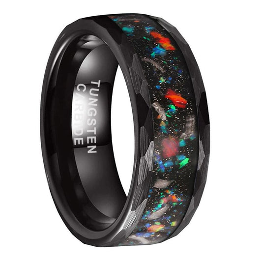 Hammered Meteorite Ring