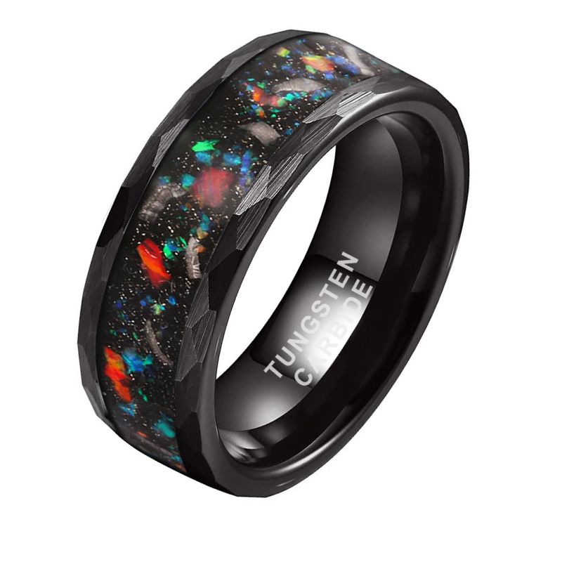Hammered Meteorite Ring