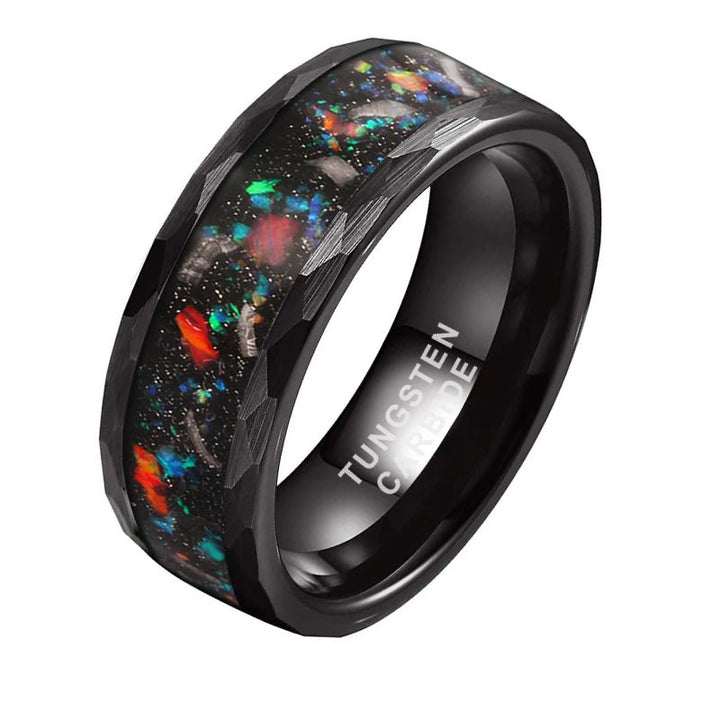 Hammered Meteorite Ring