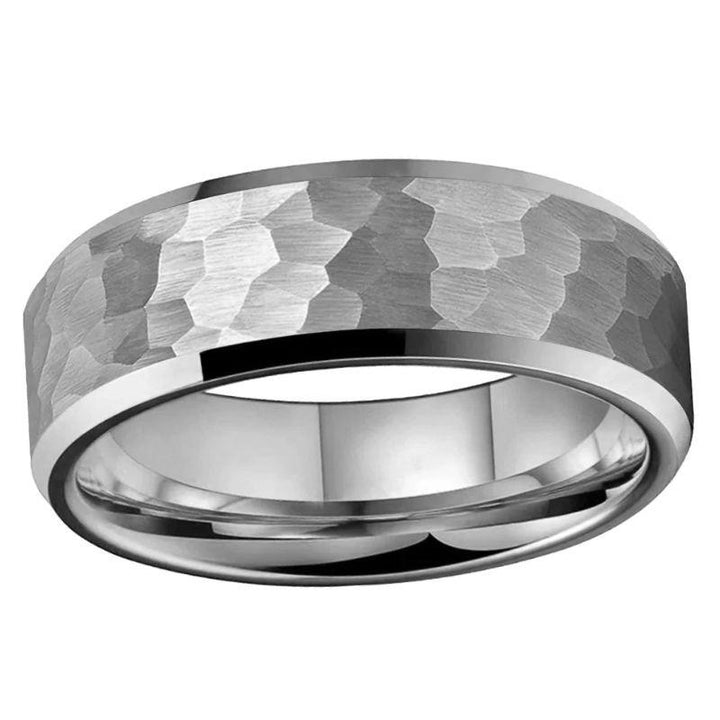 Hammered_Silver_Mens_Tungsten_Ring