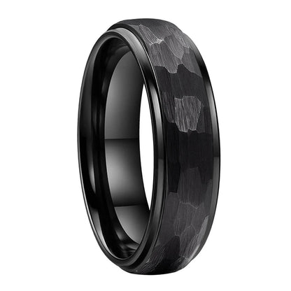 Hammered Tungsten Wedding Ring