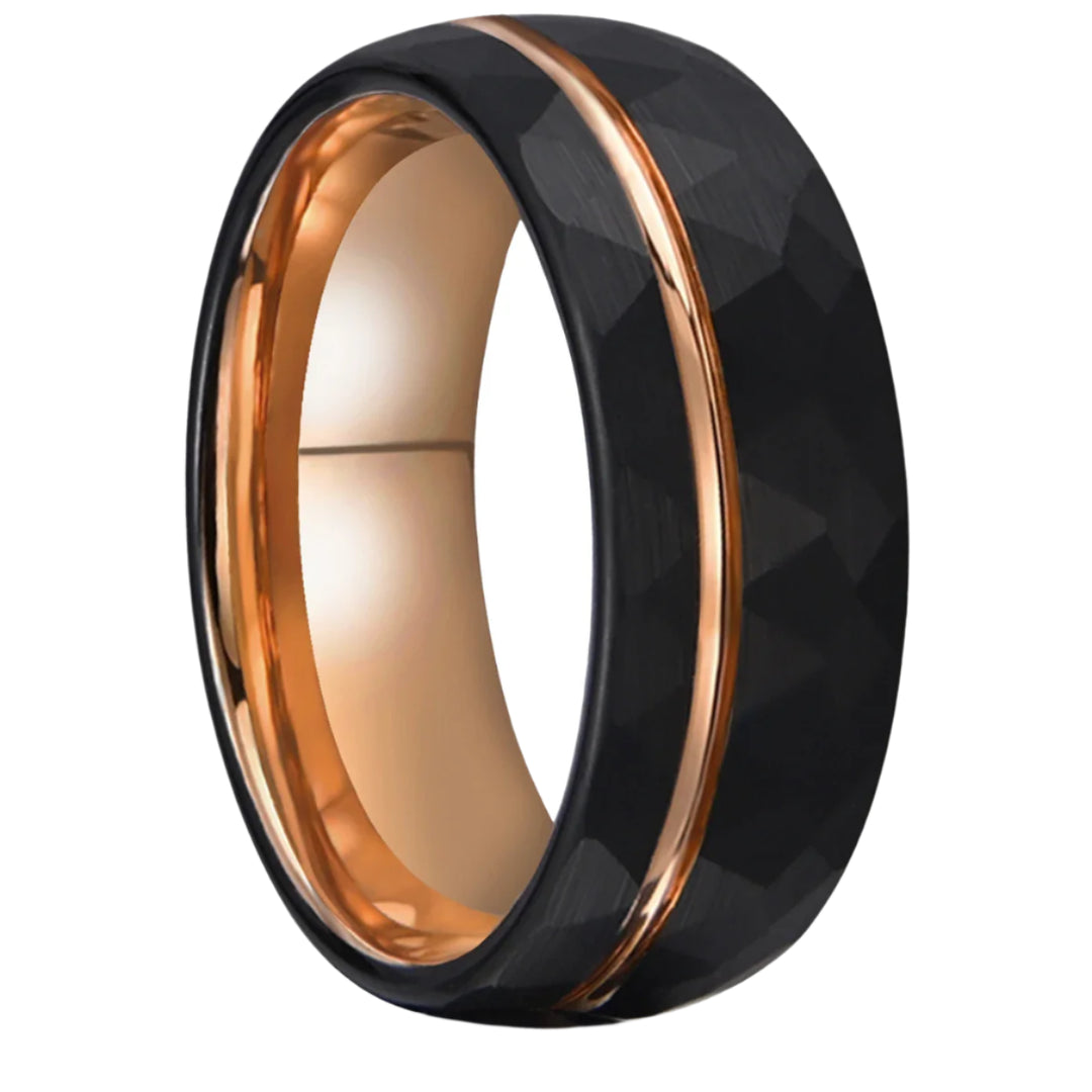 Hammered Tungsten Ring