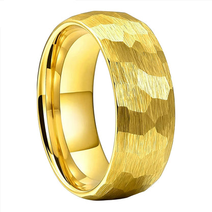 Hammered Tungsten Wedding Band