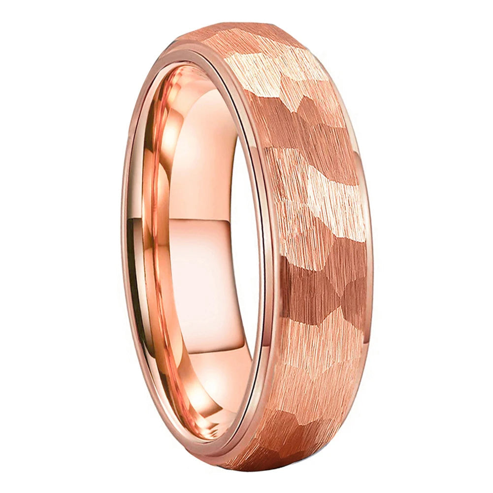 Hammered Tungsten Wedding Ring