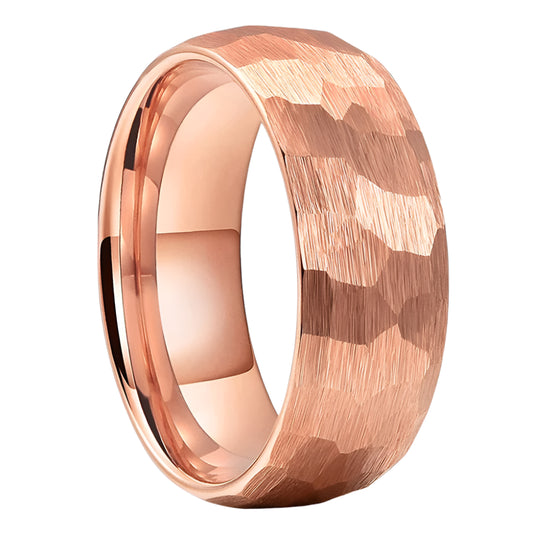 Hammered Tungsten Wedding Ring