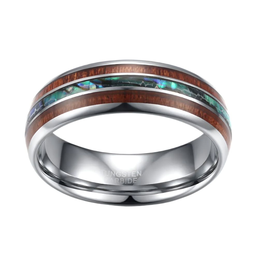 Hawaiian Koa Wood Tungsten Ring