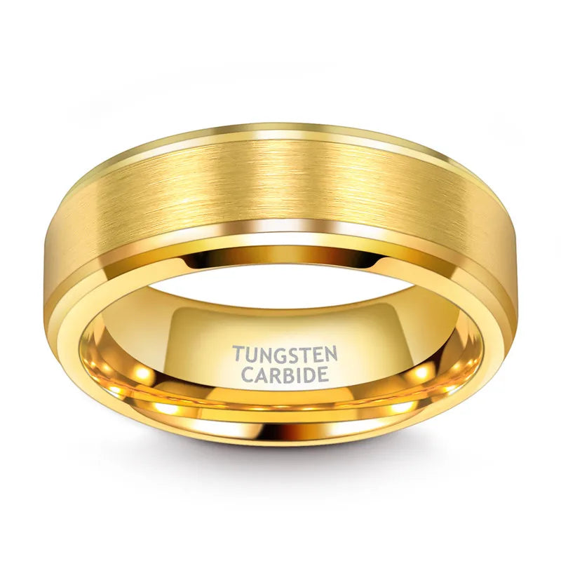 Gold Tungsten Wedding Band 