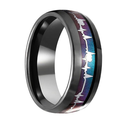 Heartbeat Tungsten Ring