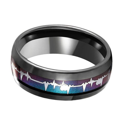 Heartbeat Tungsten Ring