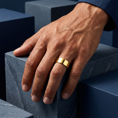 High Polished Flat Tungsten Wedding Band