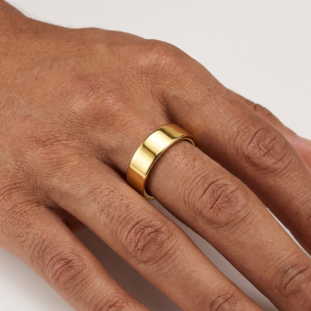 High Polished Flat Tungsten Wedding Band