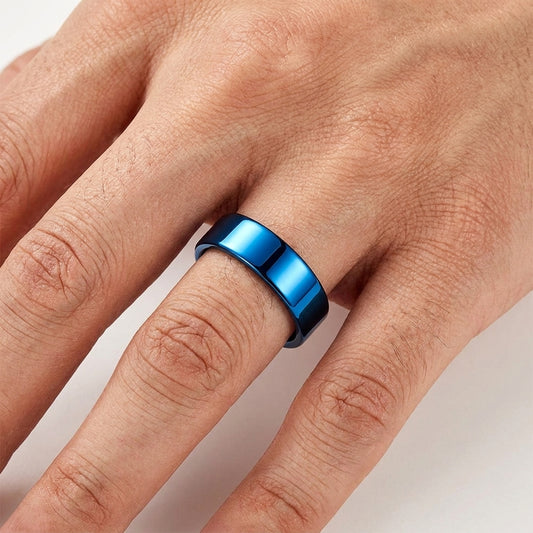 High Polished Flat Tungsten Wedding Band