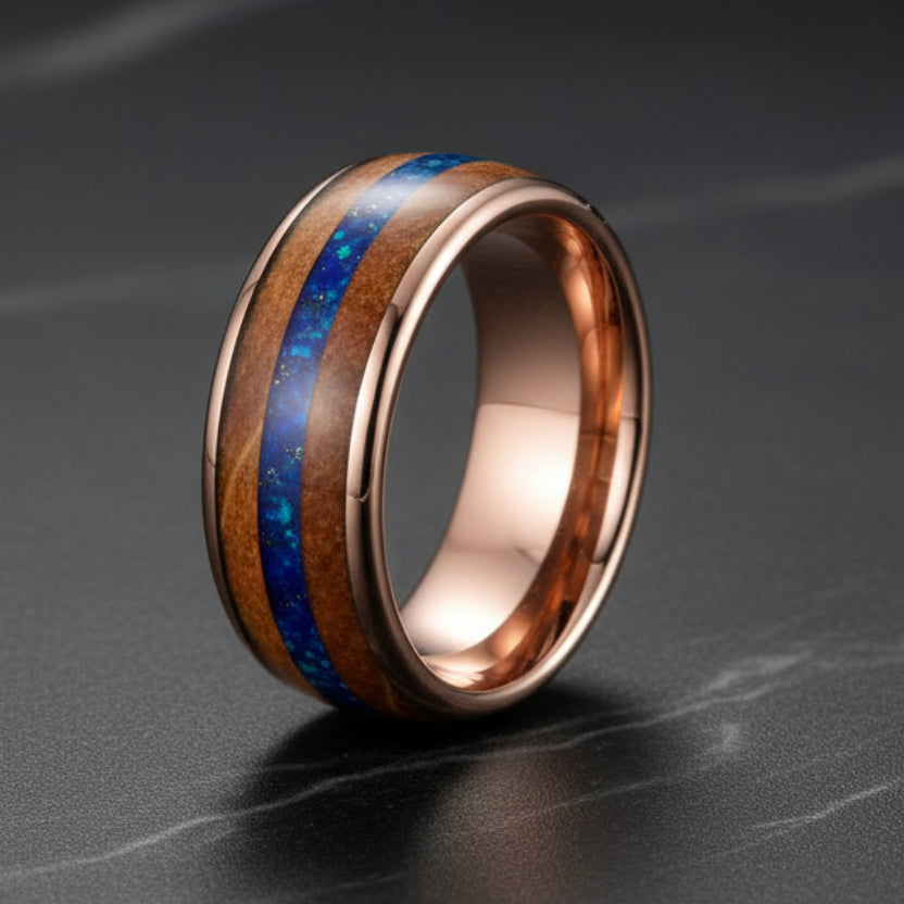 Inlaid_Blue_Opal_Wood_Tungsten_Ring