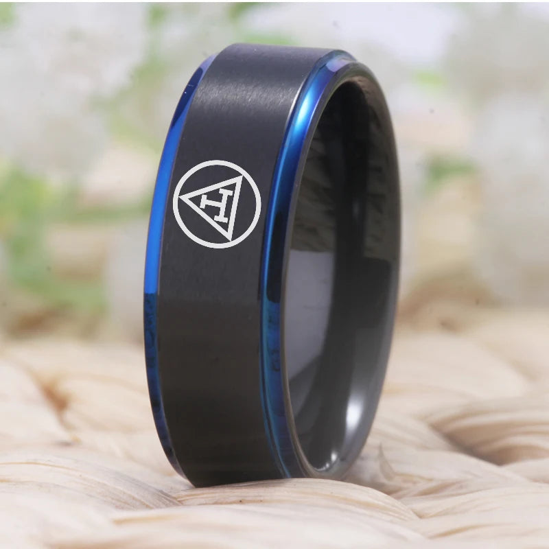 Jewelry Royal Mason Logo Tungsten Ring