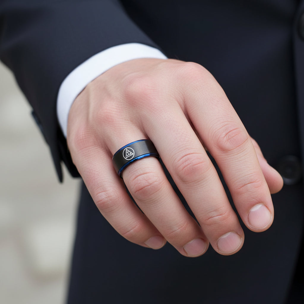 Jewelry Royal Mason Logo Tungsten Ring