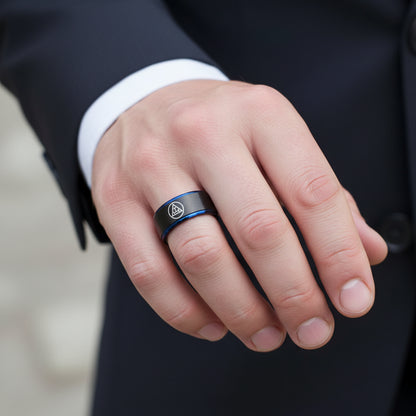 Jewelry Royal Mason Logo Tungsten Ring