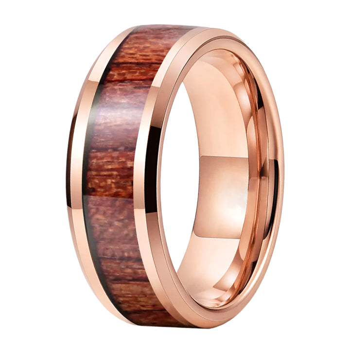 Koa Wood Tungsten Ring