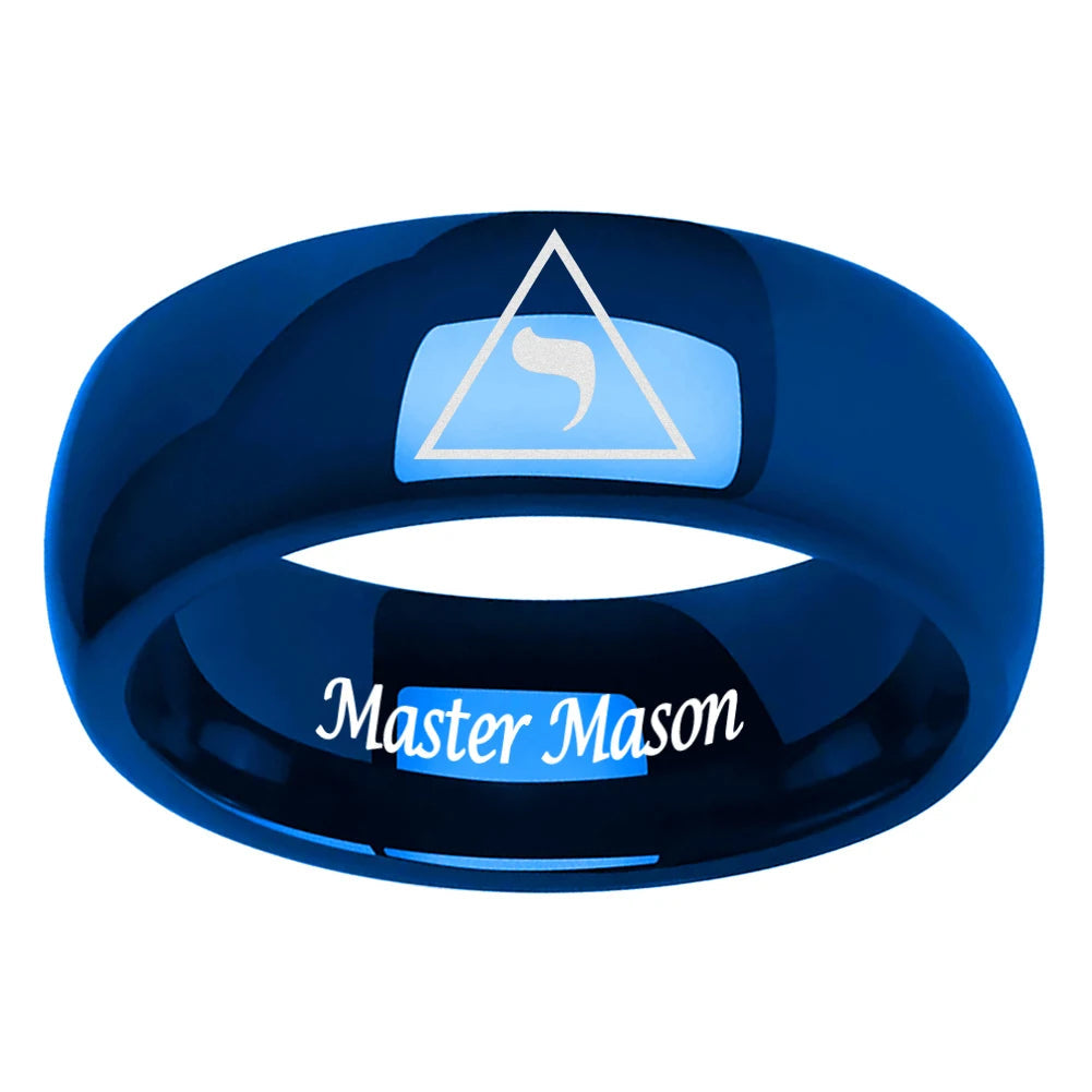 Laser-Engraved 14° Master Mason Tungsten Ring