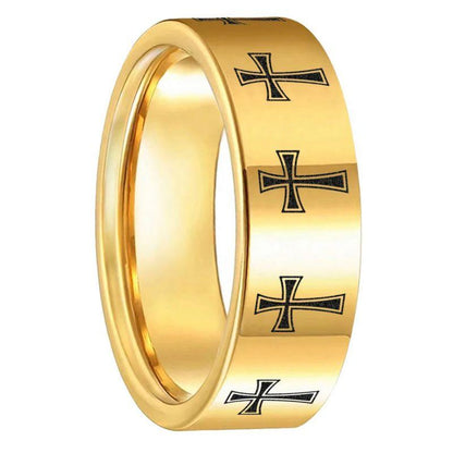 Laser_Engraved_Cross_Tungsten_Wedding_Band
