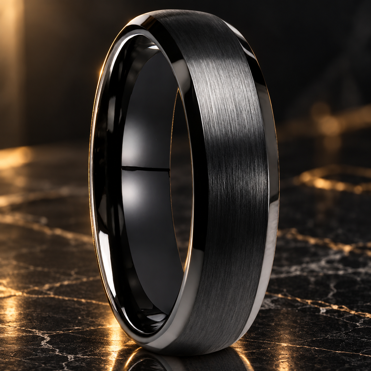 Black Tungsten Carbide Ring