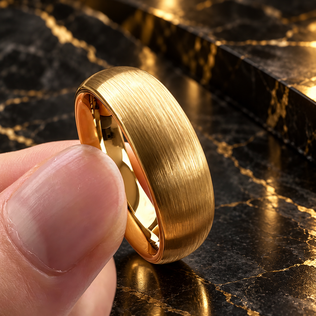 Brushed Tungsten Wedding Band