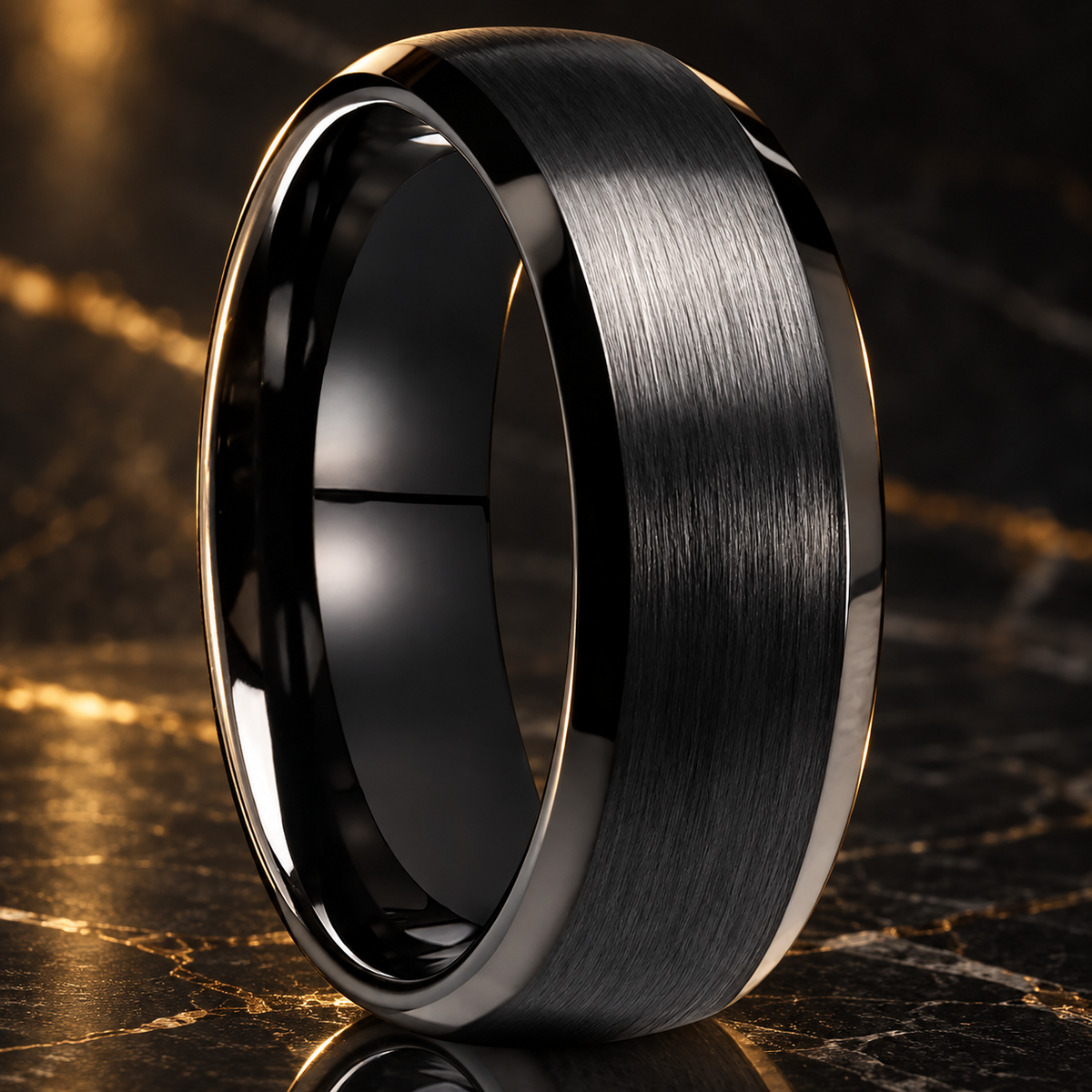 Black Tungsten Carbide Ring